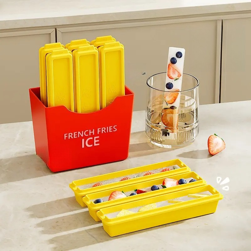 Kitchen Gadgets Home Party - 2025 磁気製氷皿 | スティック型シリコンモールド | DIYアイスキューブメーカー
