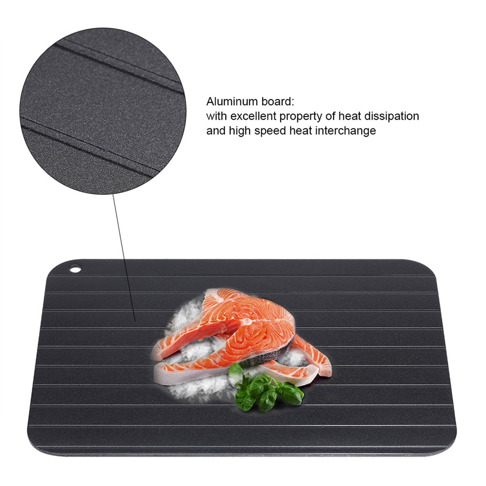 Kitchen Gadgets Cool - 高速解凍トレイアルミ合金解凍食品解凍トレイ安全冷凍肉魚食品トレイブラシ肉キッチンガジェット