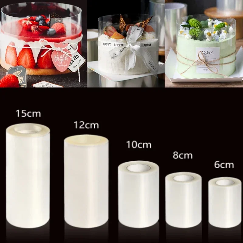 Kitchen Gadgets Under $10 - 1 ロールケーキサラウンドフィルム DIY 耐熱皿アセテートフィルム透明ケーキカラーキッチン 6/8/10/12/15 センチメートルアクセサリーベーキングツール