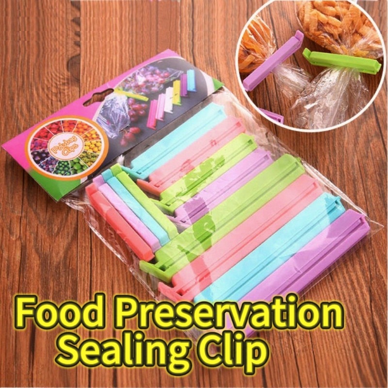 Kitchen Gadgets Under $10 - 12 ピース/セット食品保存ポータブル新キッチンアクセサリー食品スナックシールシールバッグクリップシーラークランププラスチックツール 7/10/15 センチメートル