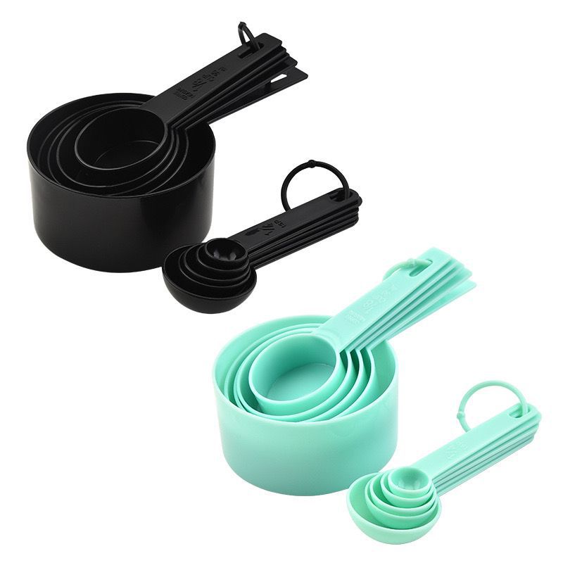 Kitchen Gadgets Under $10 - プラスチック計量カップとスプーンセット 10 個キッチンアクセサリー刻印米国マーキング積み重ね可能な測定ツール