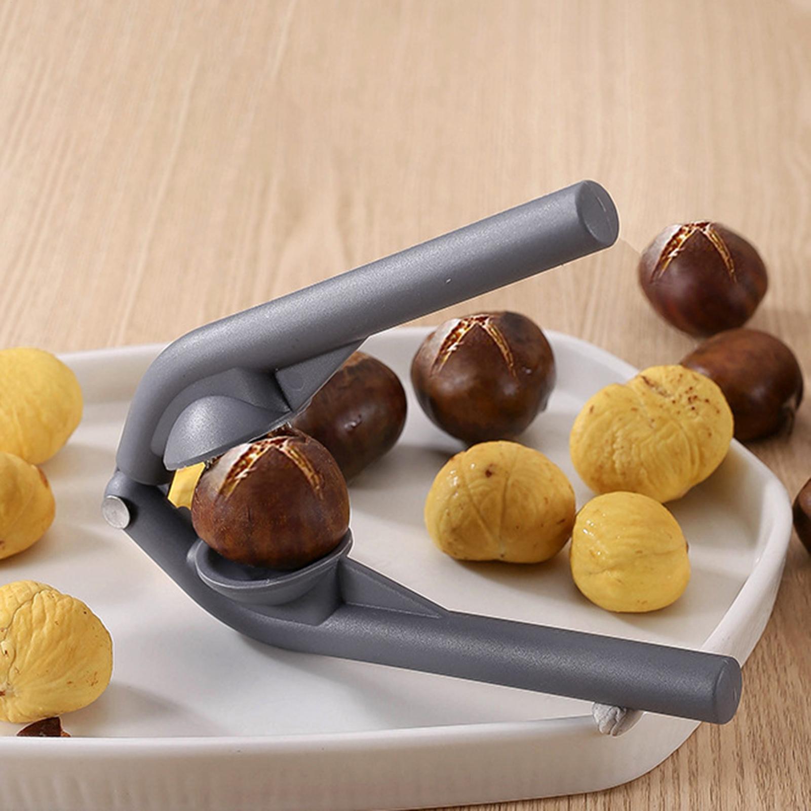 Kitchen Gadgets Home Party - ステンレス製栗の皮むき器 多機能ナッツシェラー キッチンガジェット 人間工学に基づいた栗の開け具 パーティーや家族向け