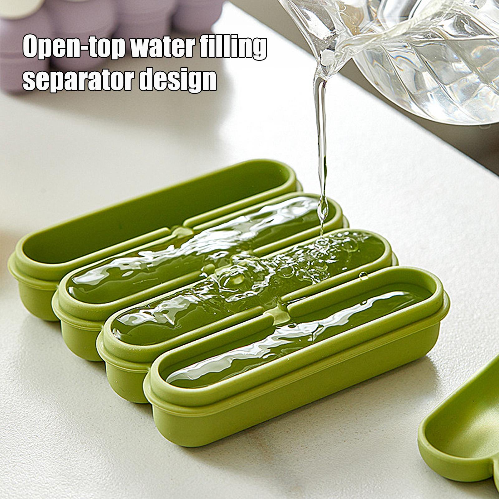 Kitchen Gadgets Home Party - 長方形の氷型キッチンガジェットシリコン製アイススティックメーカーウイスキーカクテルジュースウォーターボトルホームプールパーティー集まり用