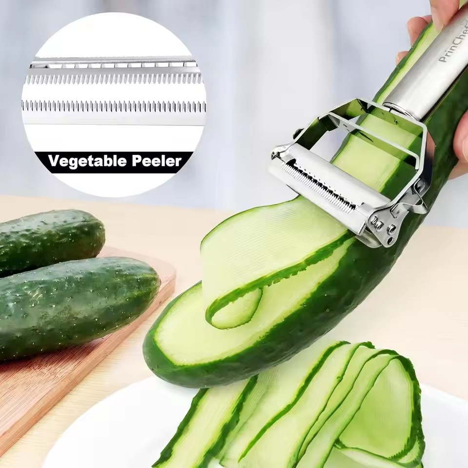 Kitchen Gadgets Dropshipping - 1個入り 高品質ステンレス製 ポテト・キュウリ・ニンジン用おろし金 ジュリアンピーラー 野菜・果物ピーラー 野菜スライサー