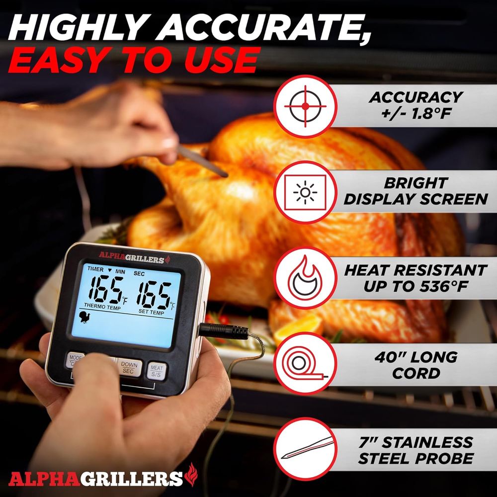デジタルキッチンオーブン温度計（調理、グリル、BBQスモーカ - Kitchen Timer Digital のレビューと価格