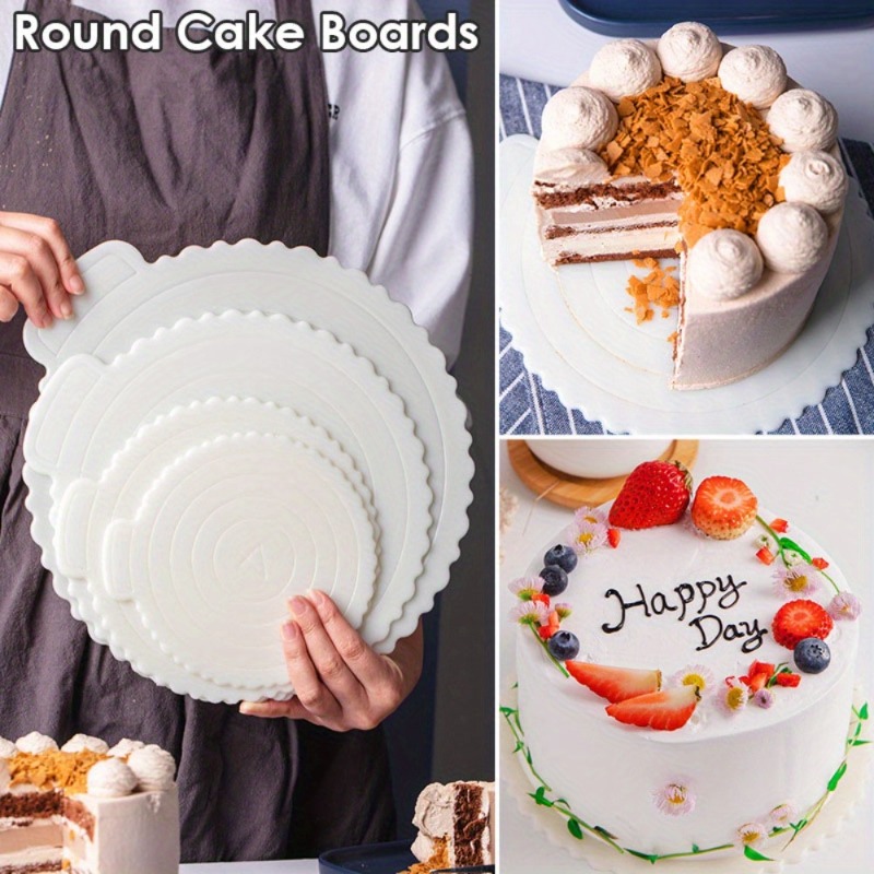 再利用可能なプラスチック製丸型ケーキトレイ、厚底、家庭用ベー - Kitchen Gadgets Home Party のレビューと価格