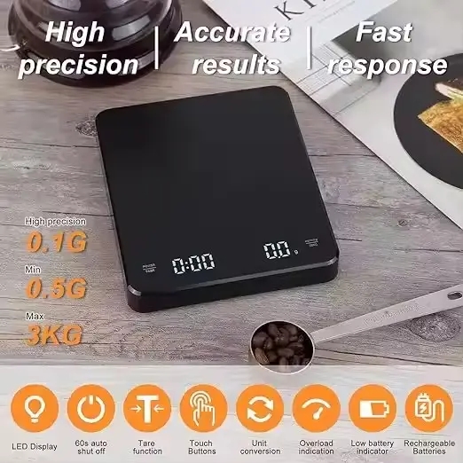 ミニコーヒースケール タイマー付き ポータブルデジタルキッチ - Kitchen Timer Digital のレビューと価格
