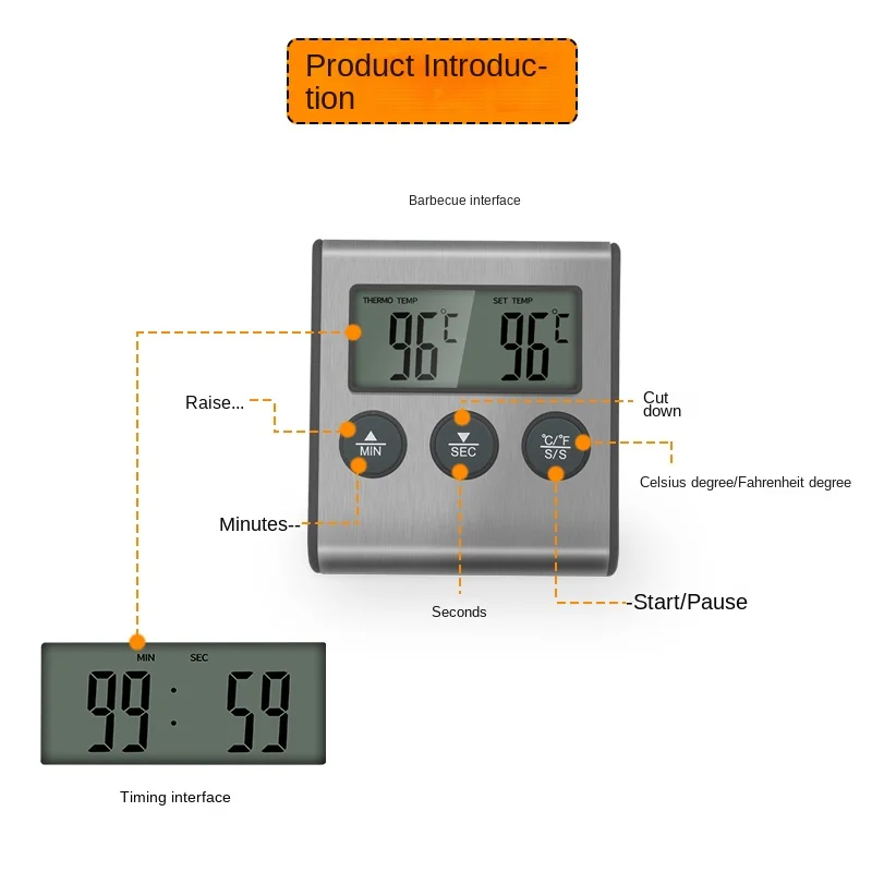 Tp700 デジタルリモートワイヤレス食品キッチンオーブン温 - Kitchen Timer Digital のレビューと価格