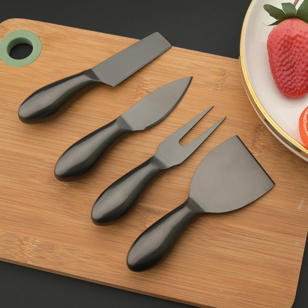 ステンレス鋼の黒いマットな食器,チーズナイフ,ベーキングツー - Kitchen Gadgets Vintage のレビューと価格