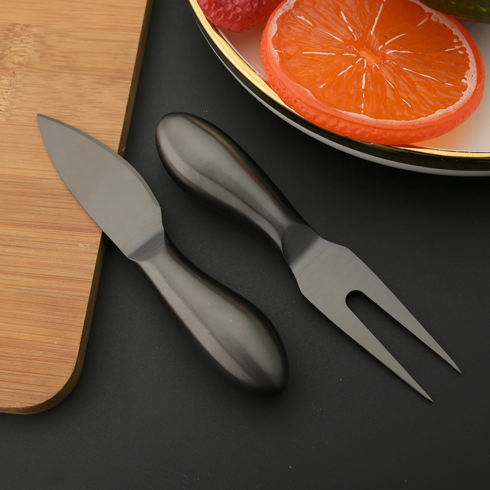 ステンレス鋼の黒いマットな食器,チーズナイフ,ベーキングツー - Kitchen Gadgets Vintage のレビューと価格