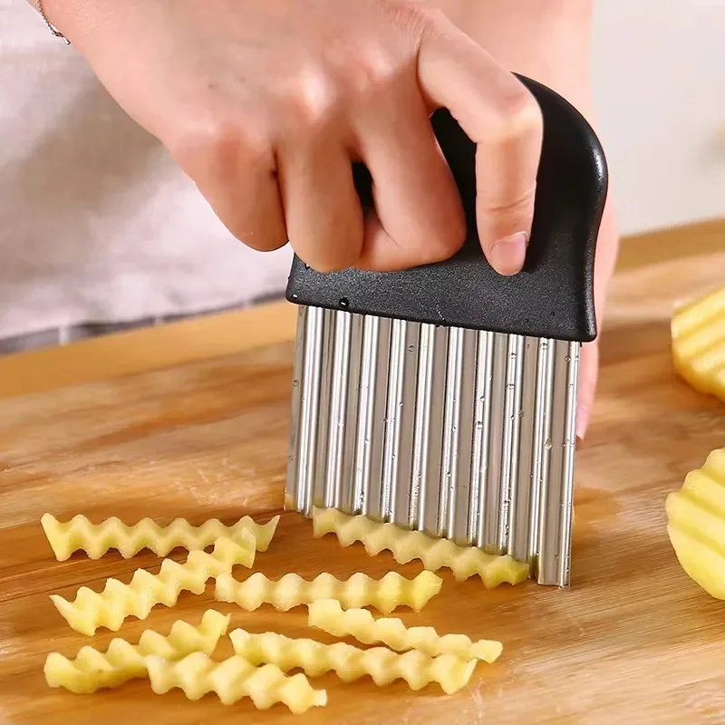 ステンレス鋼のポテトチップスライサー、包丁、生地カッター、野 - Kitchen Gadgets Dropshipping のレビューと価格