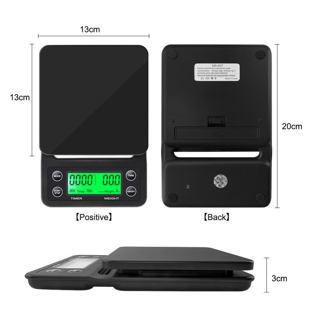 3kg/0.1g 5kg/0.1g ドリップコーヒースケール - Kitchen Timer Digital のレビューと価格