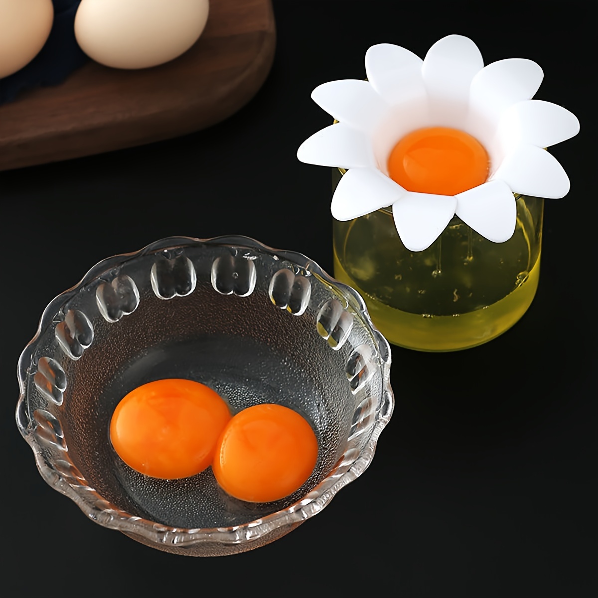 1/5/10 個かわいい花柄卵黄と卵白分離器キッチン小型ツー - Kitchen Gadgets Under $10 のレビューと価格