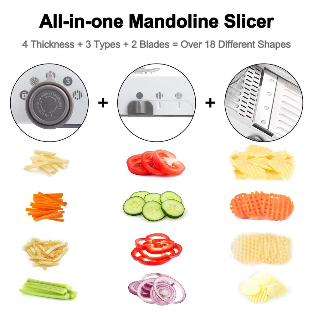 LMETJMA 18 種類調整可能なマンドリンスライサーステ - Kitchen Gadgets Dropshipping のレビューと価格