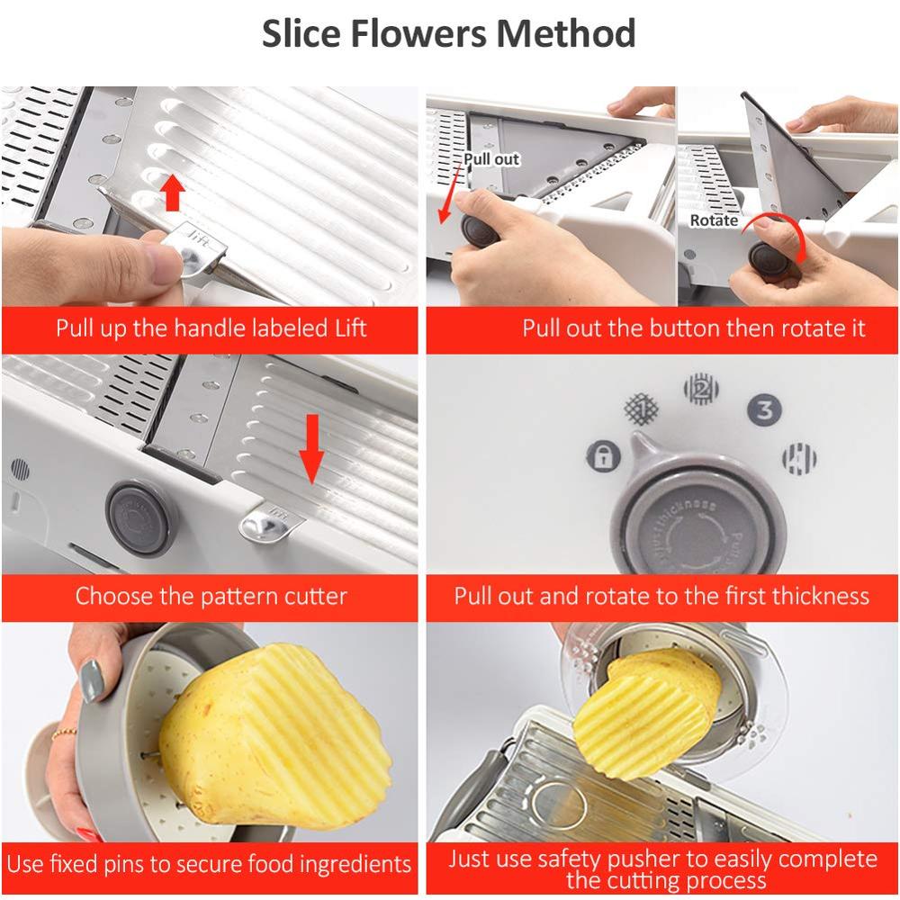 LMETJMA 18 種類調整可能なマンドリンスライサーステ - Kitchen Gadgets Dropshipping のレビューと価格