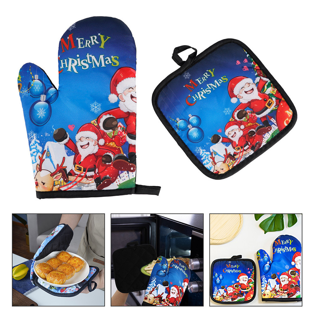 耐熱手袋 クリスマスグローブ バーベキュー ノンスリップ ポ - Kitchen Gadgets Xmas のレビューと価格