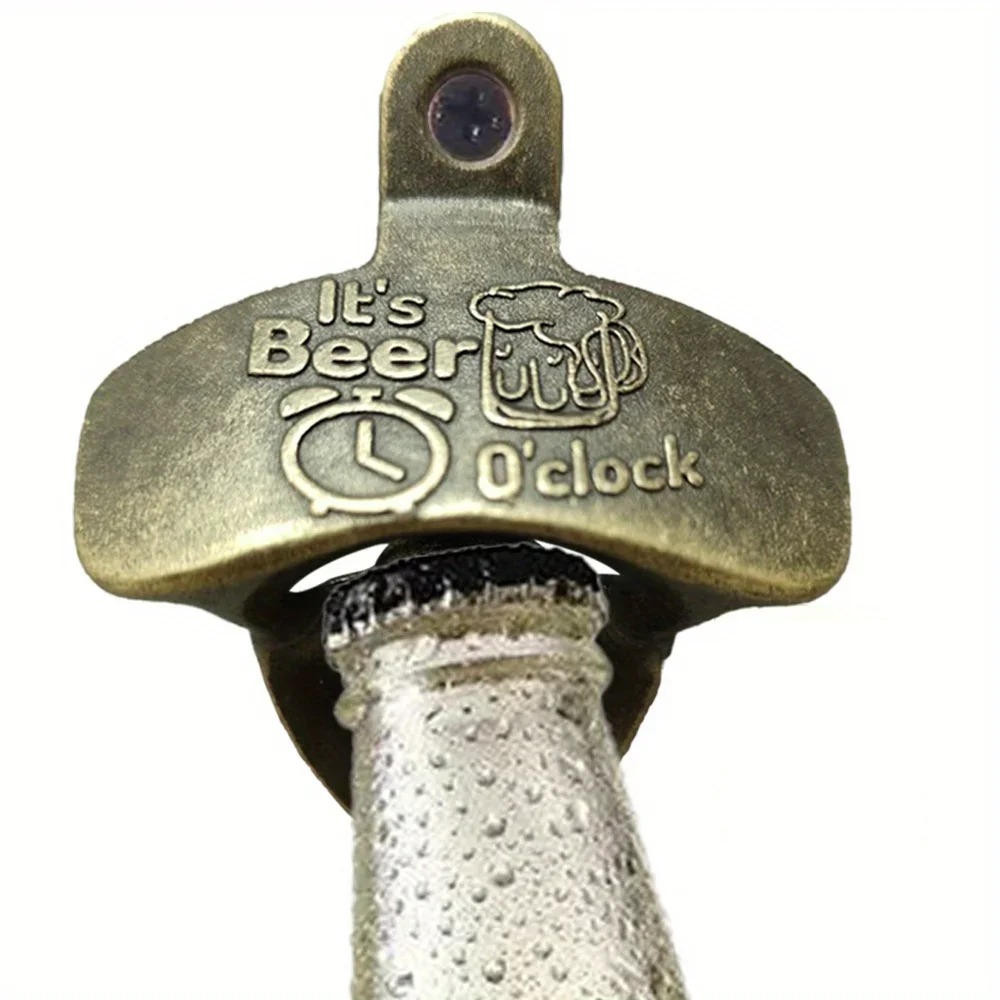 1pc それは Beer'O クロック栓抜き壁取り付けネジ付 - Kitchen Gadgets Vintage のレビューと価格