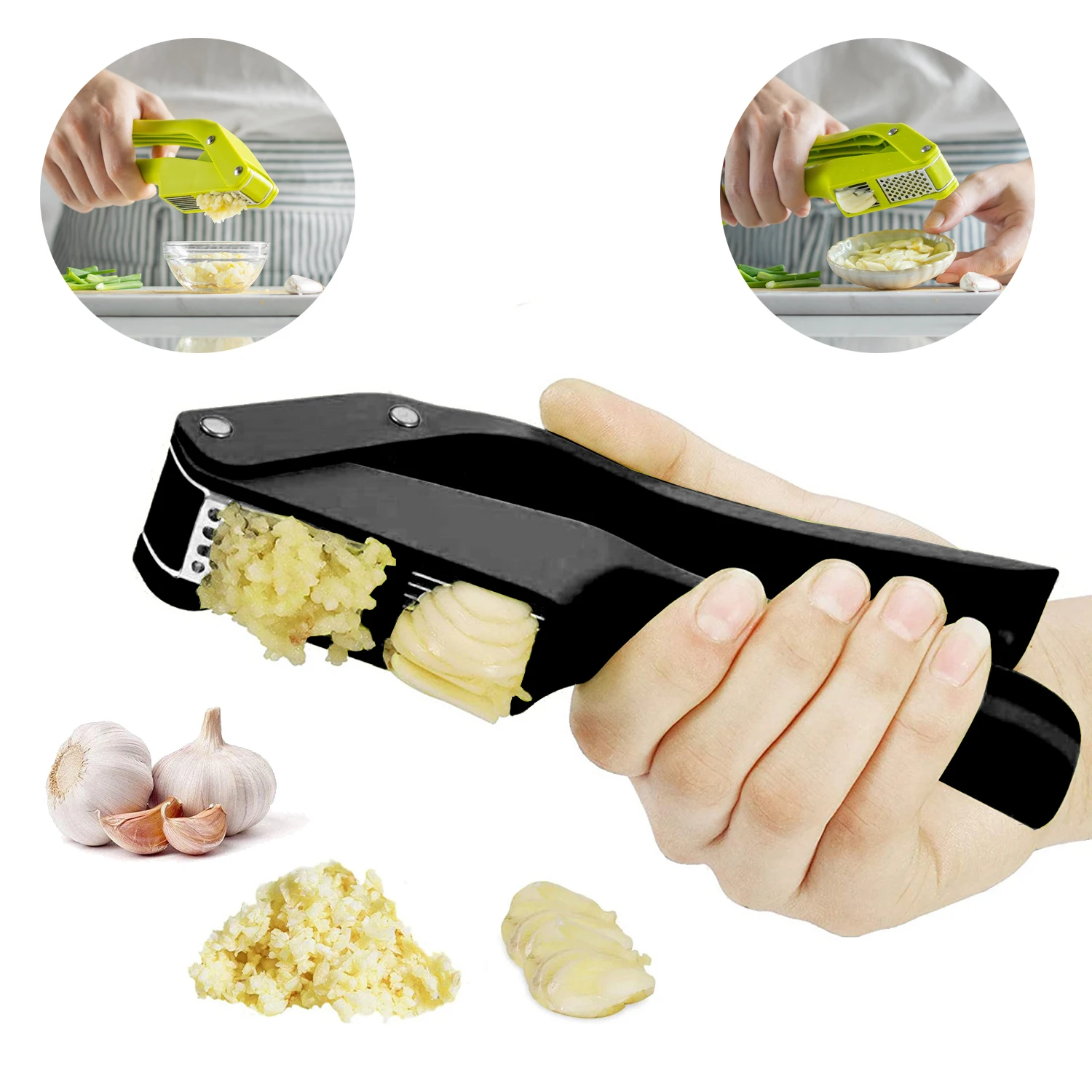 2 in 1 ガーリックライサーとスライサープレスガーリック - Kitchen Gadgets Cool のレビューと価格